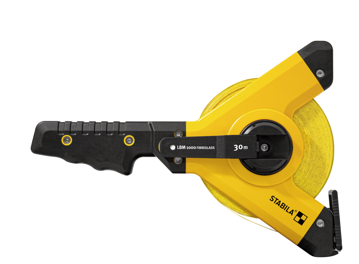 Stabila Cinta métrica en bastidor LBM 1000 FIBREGLASS, 30 m, cinta de fibra de vidrio, escala métrica