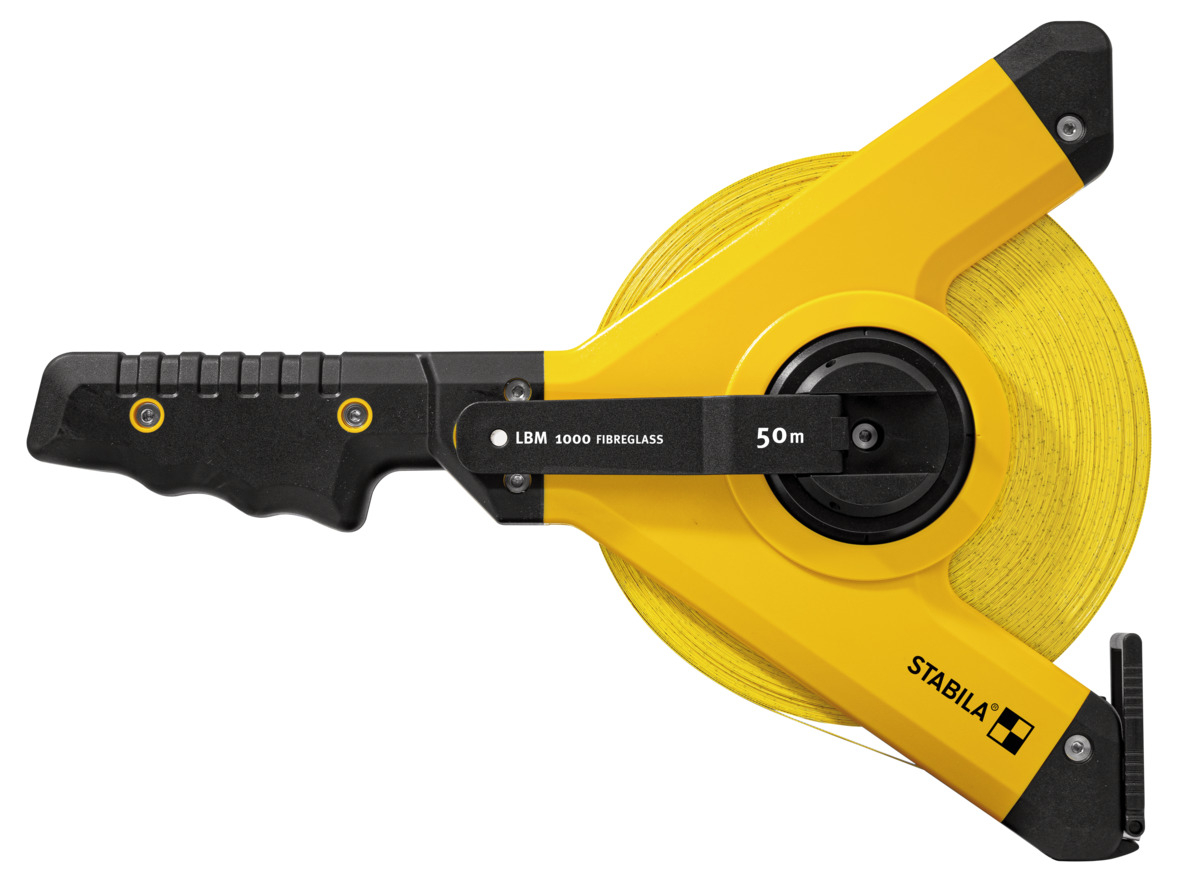 Stabila Cinta métrica en bastidor LBM 1000 FIBREGLASS, 50 m, cinta de fibra de vidrio, escala métrica