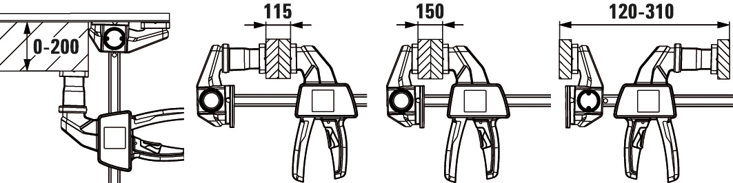 Bessey Tornillo de apriete para rieles guía EZR15-SET