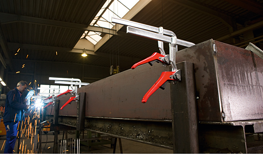 Bessey Prensa rápida de palanca de acero forjado GH 120 mm