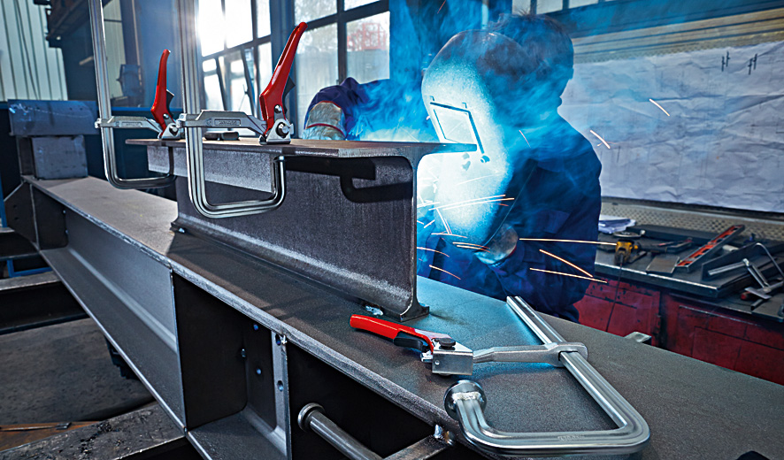 Bessey Prensa rápida de palanca de acero forjado en U GU25-12-6H