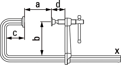 Bessey Tornillo de apriete de acero forjado en U STBU40-17-15