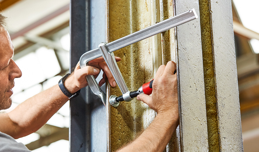 Bessey Tornillo de apriete de acero forjado con mango articulado GZ-KG 250 mm