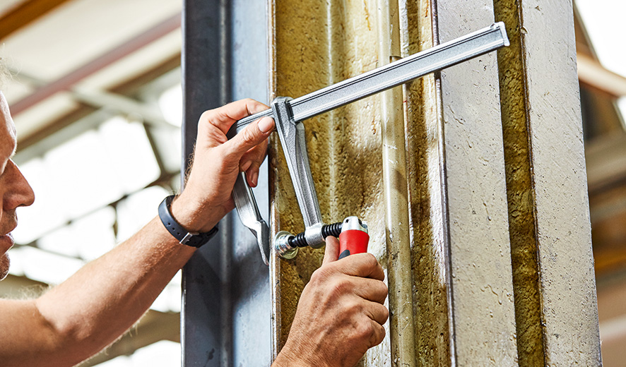 Bessey Tornillo de apriete de acero forjado con mango articulado GZ-KG 250 mm