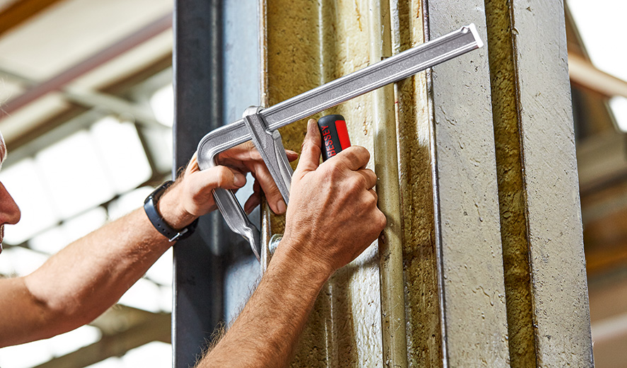 Bessey Tornillo de apriete de acero forjado con mango articulado GZ-KG 250 mm