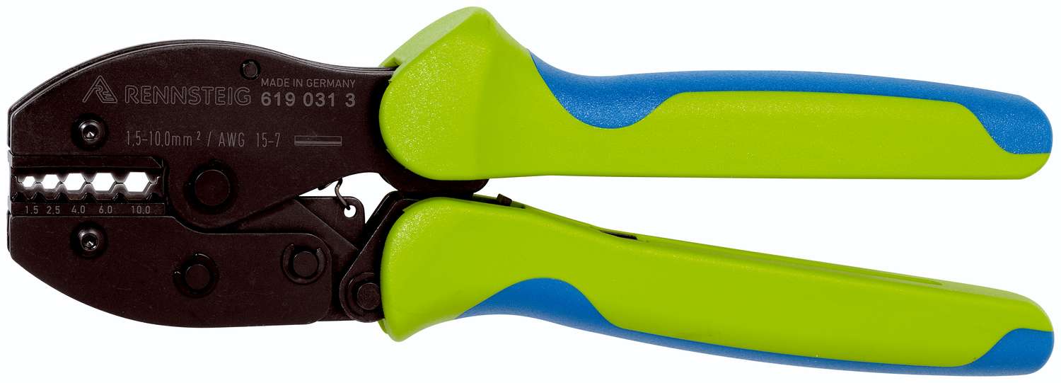 Rennsteig Crimpadora para terminales tubulares no aislados con capacidad de 1,5 - 4 / 6 / 10 mm2