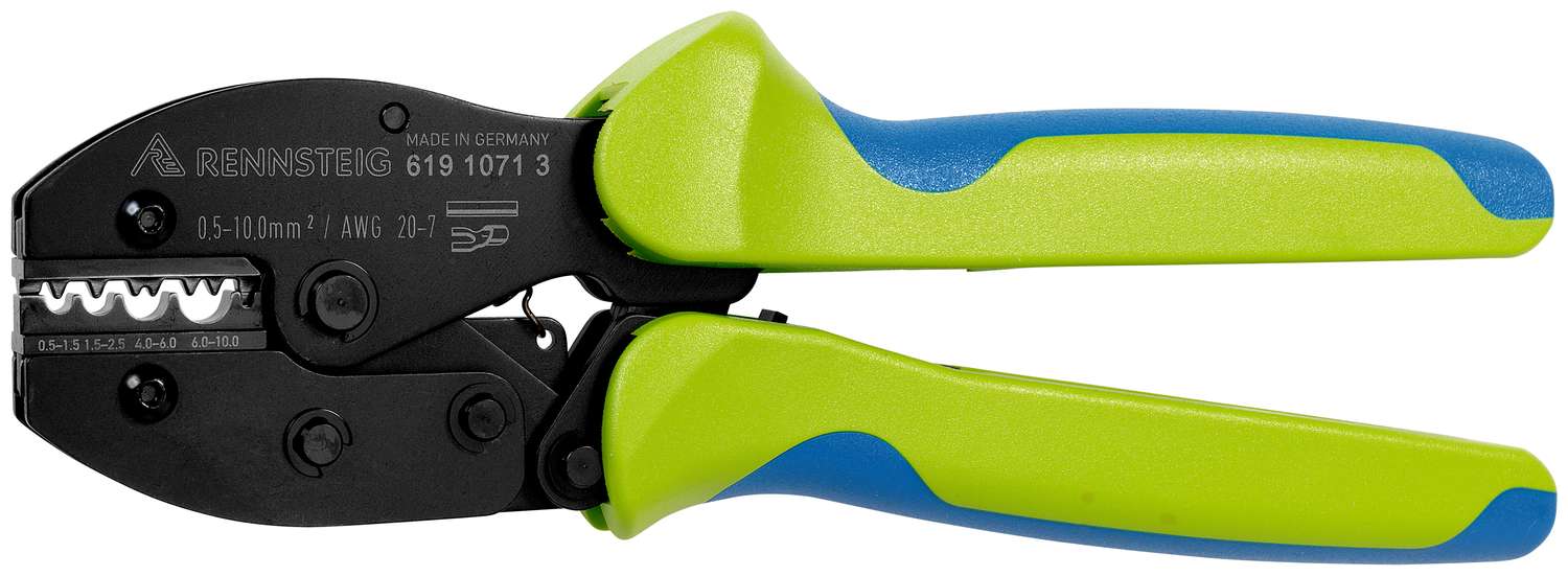 Rennsteig Crimpadora para terminales tubulares no aislados con capacidad de 0,5 - 10 mm2