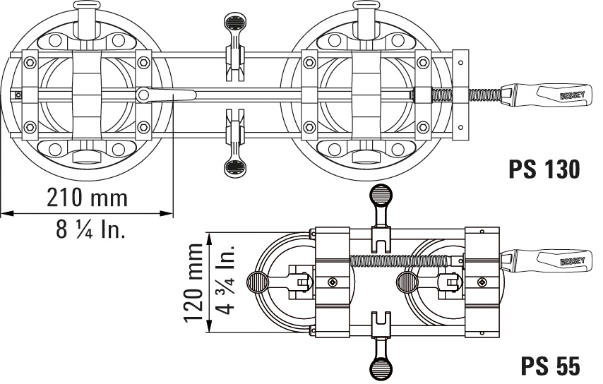 Bessey Elemento de sujeción para montaje de encimeras PS130