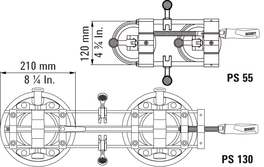 Bessey Elemento de sujeción para montaje de encimeras PS55