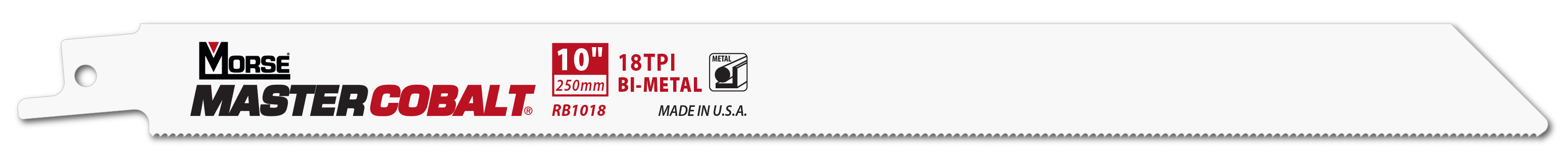 Morse Sierras de sable para metal MASTER COBALT 10" 035 18T 5PK