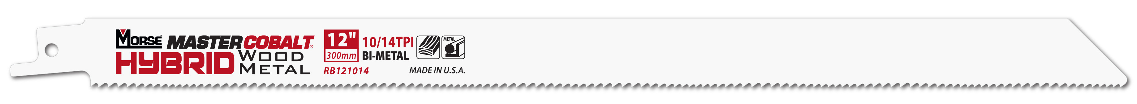 Morse Sierras de sable para metal MASTER COBALT Hybrid 12"035 10/14 5PK
