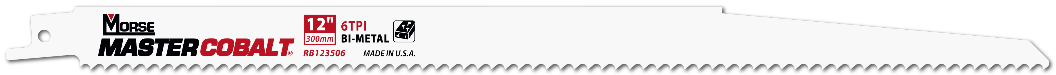 Morse Sierras de sable para madera MASTER COBALT 12" 035 6T 5PK