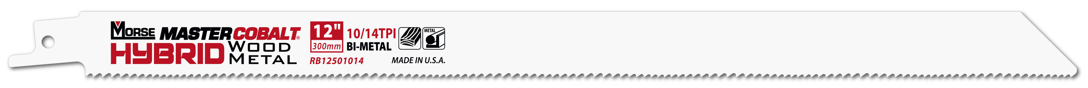 Morse Sierras de sable para metal MASTER COBALT Hybrid 12"050 10/14 5PK