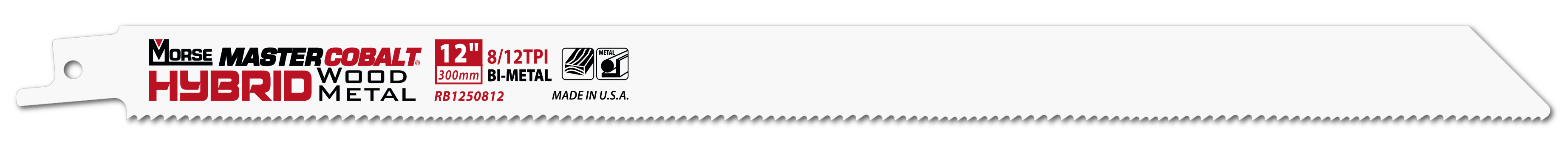 Morse Sierras de sable para metal MASTER COBALT Hybrid 12"050 8/12T 5PK