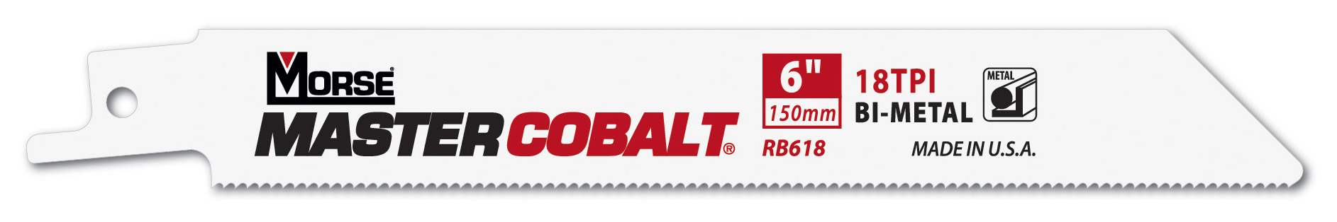 Morse Sierras de sable para metal MASTER COBALT 6" 035 18T 5PK