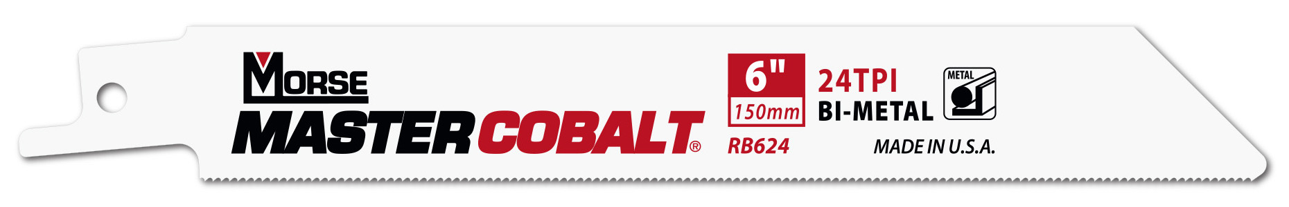 Morse Sierras de sable para metal MASTER COBALT 6" 035 24T 5PK