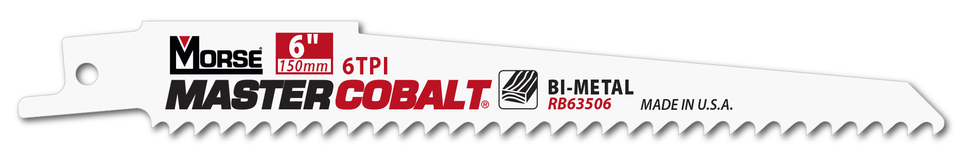 Morse Sierras de sable para madera MASTER COBALT 6" 035 6T 5PK