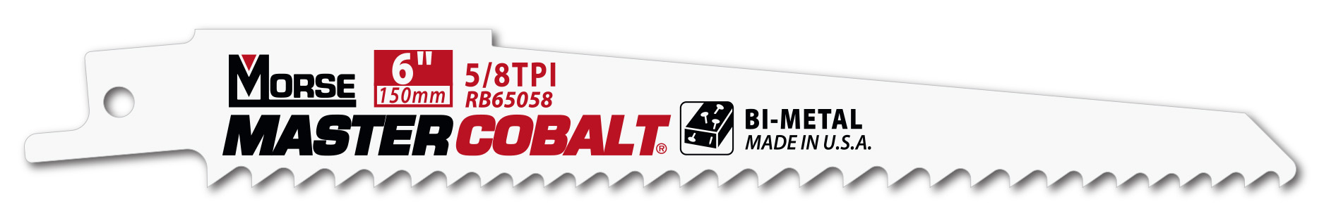 Morse Sierras de sable para madera MASTER COBALT 6" 050 5/8T 5PK