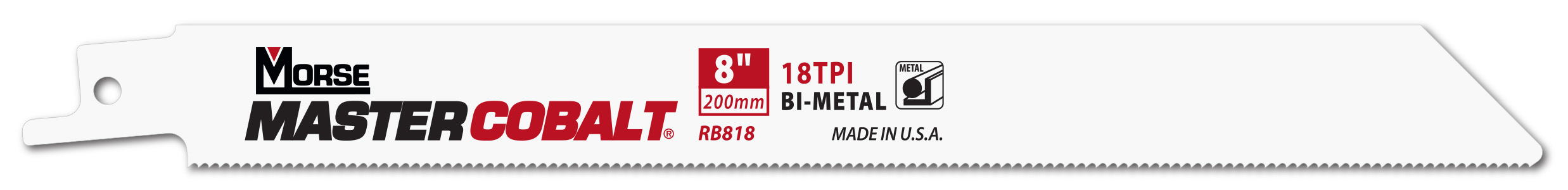 Morse Sierras de sable para metal MASTER COBALT 8" 035 18T 5PK