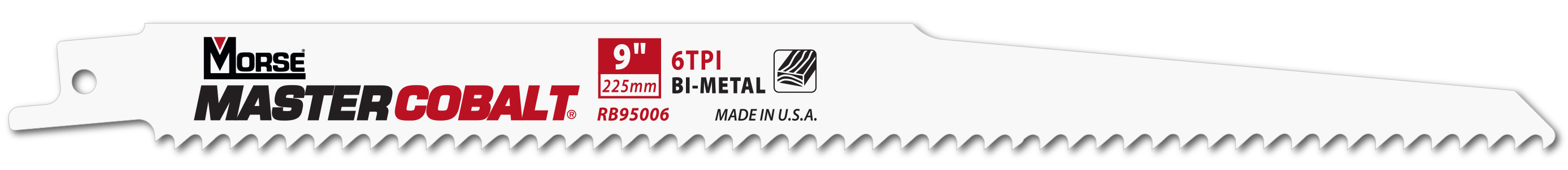 Morse Sierras de sable para madera MASTER COBALT 9" 050 6T 5PK