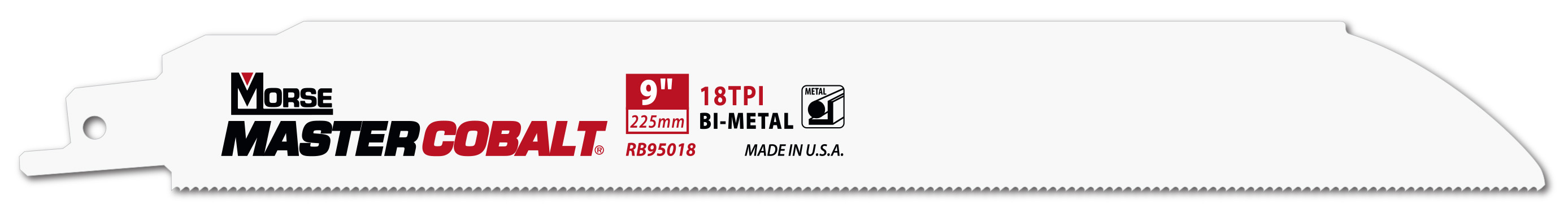Morse Sierras de sable para metal MASTER COBALT 9" 050 18T 5PK