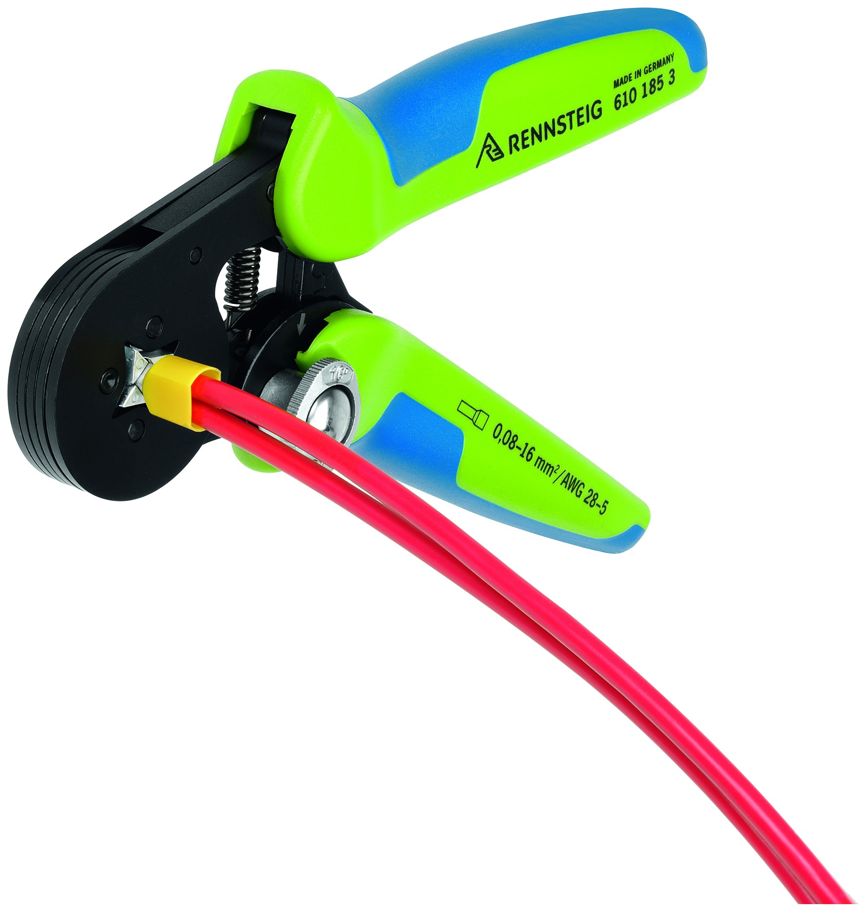 Rennsteig Crimpadora autoajustable para punteras huecas desde 0,08 hasta 16 mm2