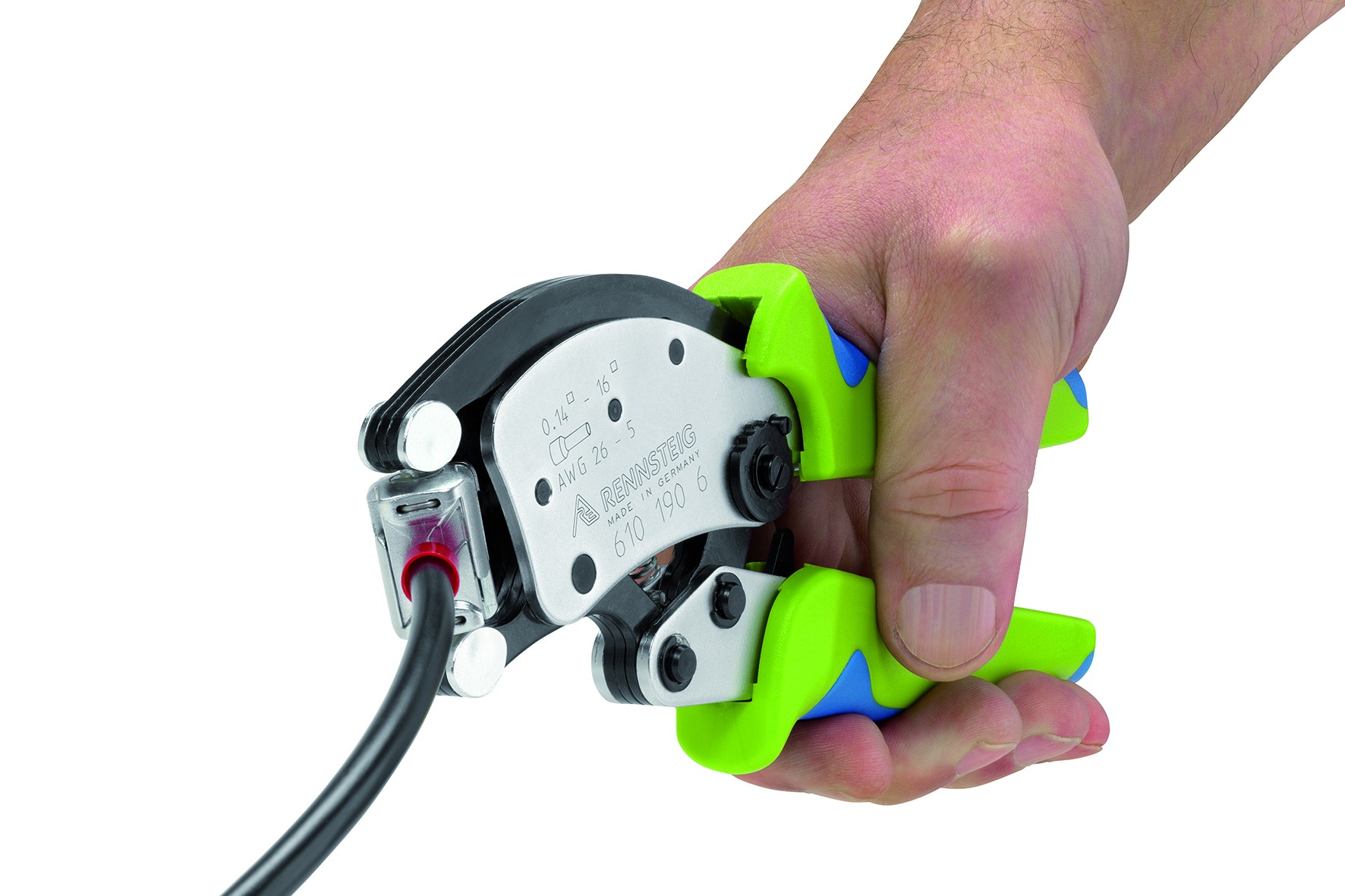 Rennsteig Crimpadora autoajustable para punteras huecas Twistor 16 desde 0,14 hasta 16 mm2