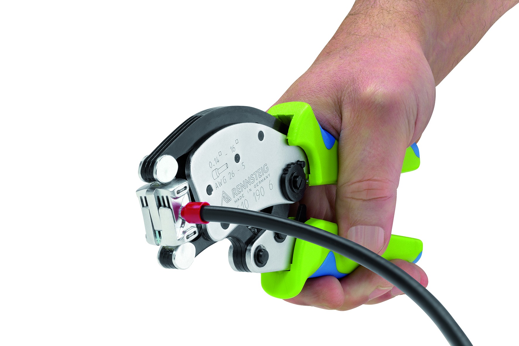 Rennsteig Crimpadora autoajustable para punteras huecas Twistor 16 desde 0,14 hasta 16 mm2