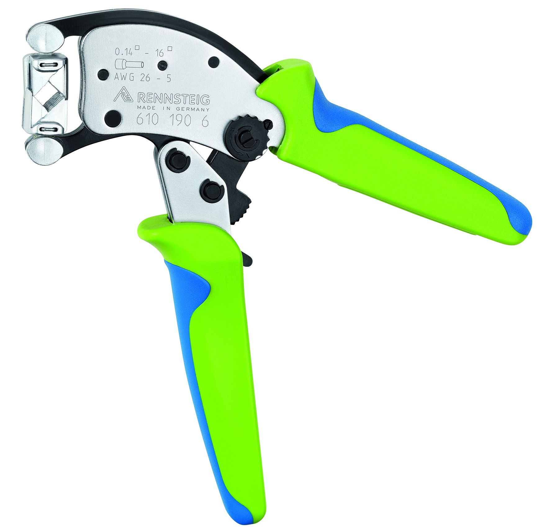 Rennsteig Crimpadora autoajustable para punteras huecas Twistor 16 desde 0,14 hasta 16 mm2