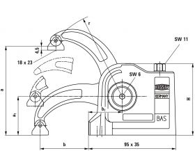 Bessey Mordaza compacta para máquinas Serie BAS-C 97 mm