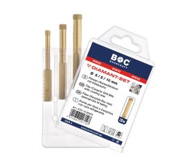 Bohrcraft Juego brocas de diamante mango hexagonal