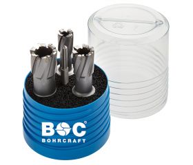 Bohrcraft Juego fresas huecas Profi Plus con puntas de carburo tungsteno TCT