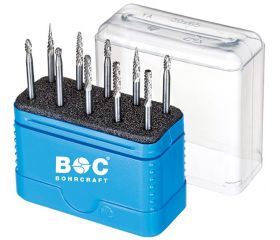 Bohrcraft Juego fresas rotativas miniatura metal duro KF10