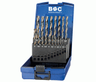 Bohrcraft Juego brocas rectificadas Profi Basic HSS-G DIN 338 tipo TURBO con punta centradora KG 10 TCR