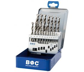 Bohrcraft Juego brocas rectificadas Profi Plus HSS-G DIN 338 tipo LN Split Point MG 10-LH