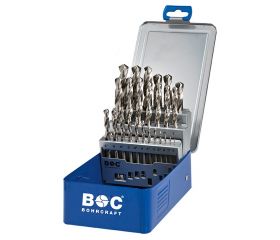 Bohrcraft Juego brocas rectificadas Profi Plus HSS-G DIN 338 tipo LN Split Point MG 13-LH