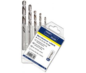 Bohrcraft Juego brocas rectificadas Profi Plus HSS-G DIN 338 tipo LN Split Point MG 5-LH