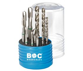 Bohrcraft Juego machos de roscar a máquina anillo verde Profi Plus M DIN 371/376 Forma B HSS-E