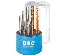 Bohrcraft Juego machos de roscar a máquina anillo rojo Profi Plus M DIN 371/376 Forma B HSS-E