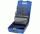 Bohrcraft Juego brocas rectificadas de metal duro Profi Plus VHM DIN 338 tipo N con revestimiento TiALN