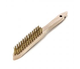 Lessmann Cepillo de mano mango de madera  alambre latonado