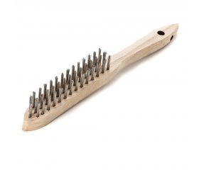 Lessmann Cepillo de mano mango de madera alambre inox.