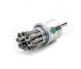 Lessmann Cepillo brocha con espiga alambre inox. trenzado