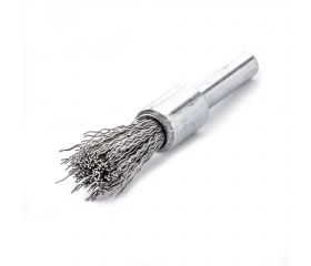 Lessmann Cepillo brocha con espiga alambre inox. ondulado