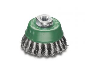 Lessmann Cepillo taza alambre inox. trenzado altas revoluciones