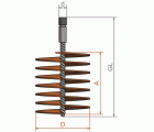 Lessmann Cepillo limpiatubos alambre latón con casquillo roscado 500710