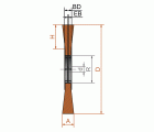 Lessmann Cepillo circular con casquillo roscado alambre inox. ondulado 30436114