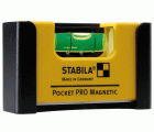 Stabila Nivel de burbuja Pocket PRO Magnetic, 7 cm, con clip para cinturón