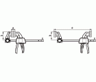 Bessey Tornillo de apriete monomanual EZ 150 mm