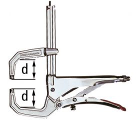 Bessey Mordaza grip con boca en C Modelo GRZC